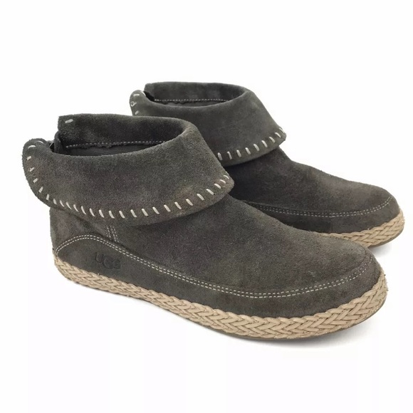 gray moccasin boots